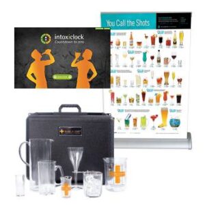 The Intoxiclock® alcohol awareness activities program kit delivers a lesson about the impact of alcohol on Blood Alcohol Concentration (BAC).